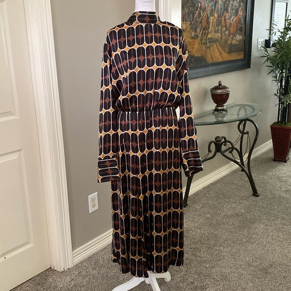 ZARA Black and White Halter Midi Sundress for Wedding Guests size XXL - Picture 12 of 14